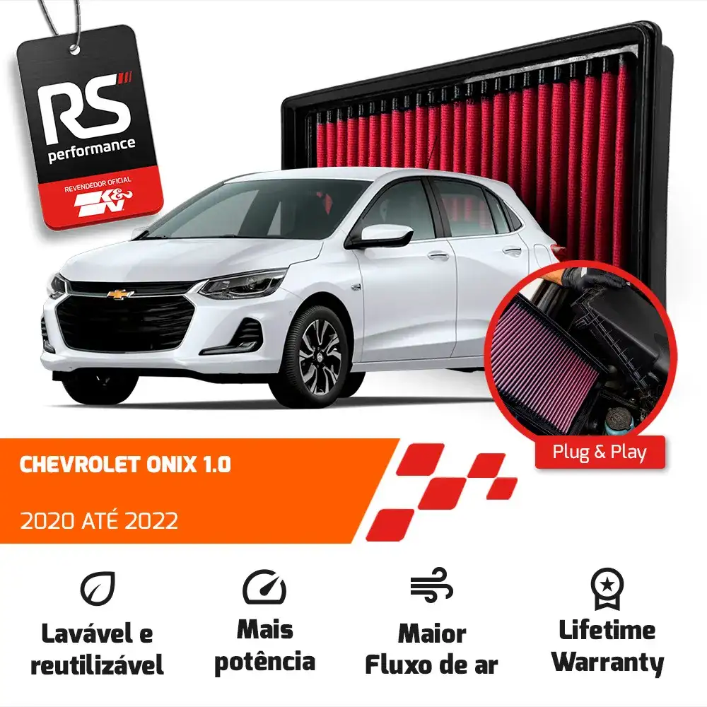Filtro Ar Esportivo Inbox K&n Gm Tracker 1.0 E 1.2/ Onix 1.0