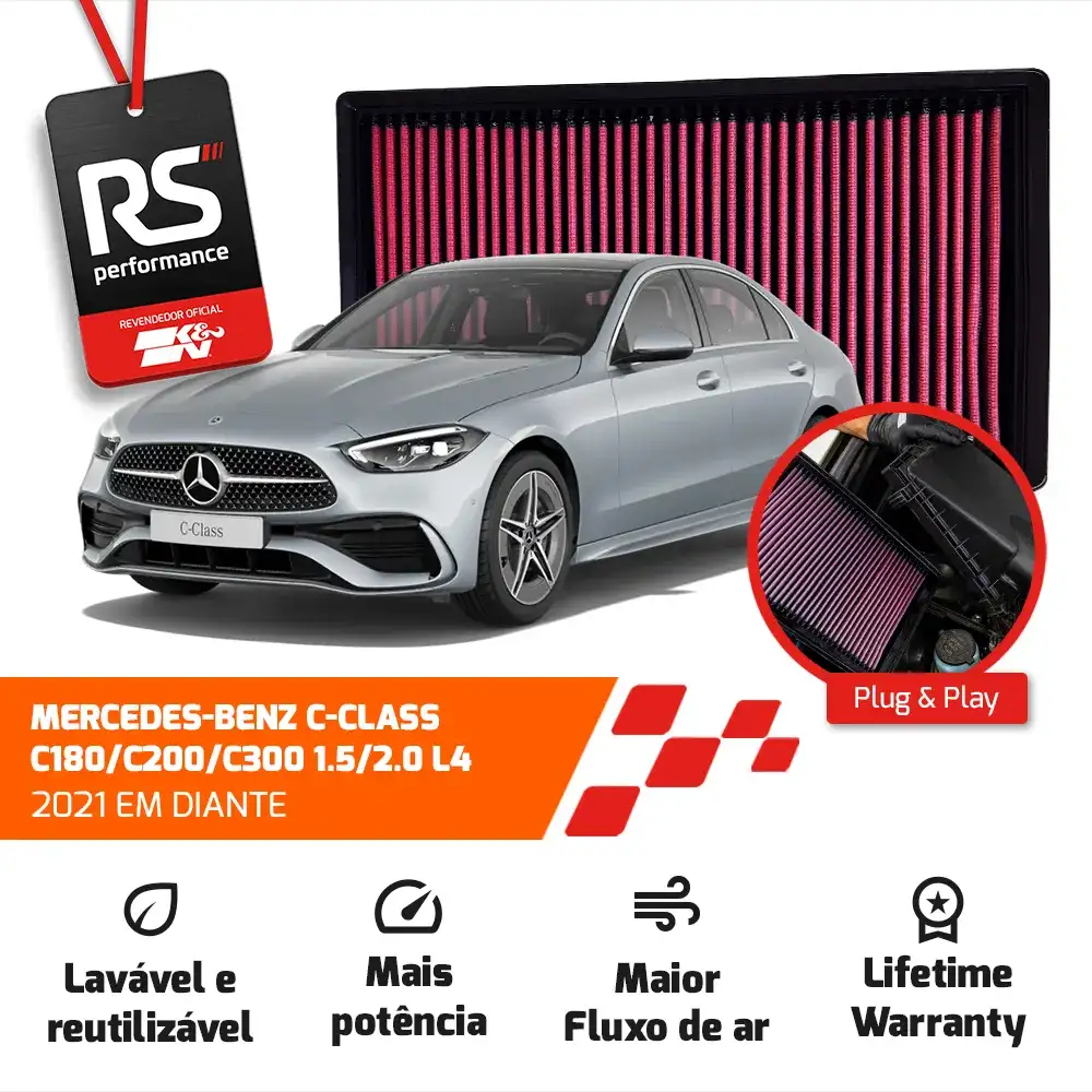 Filtro Esportivo Inbox Mercedes Classe C E Glc Gle 2.0 2021+