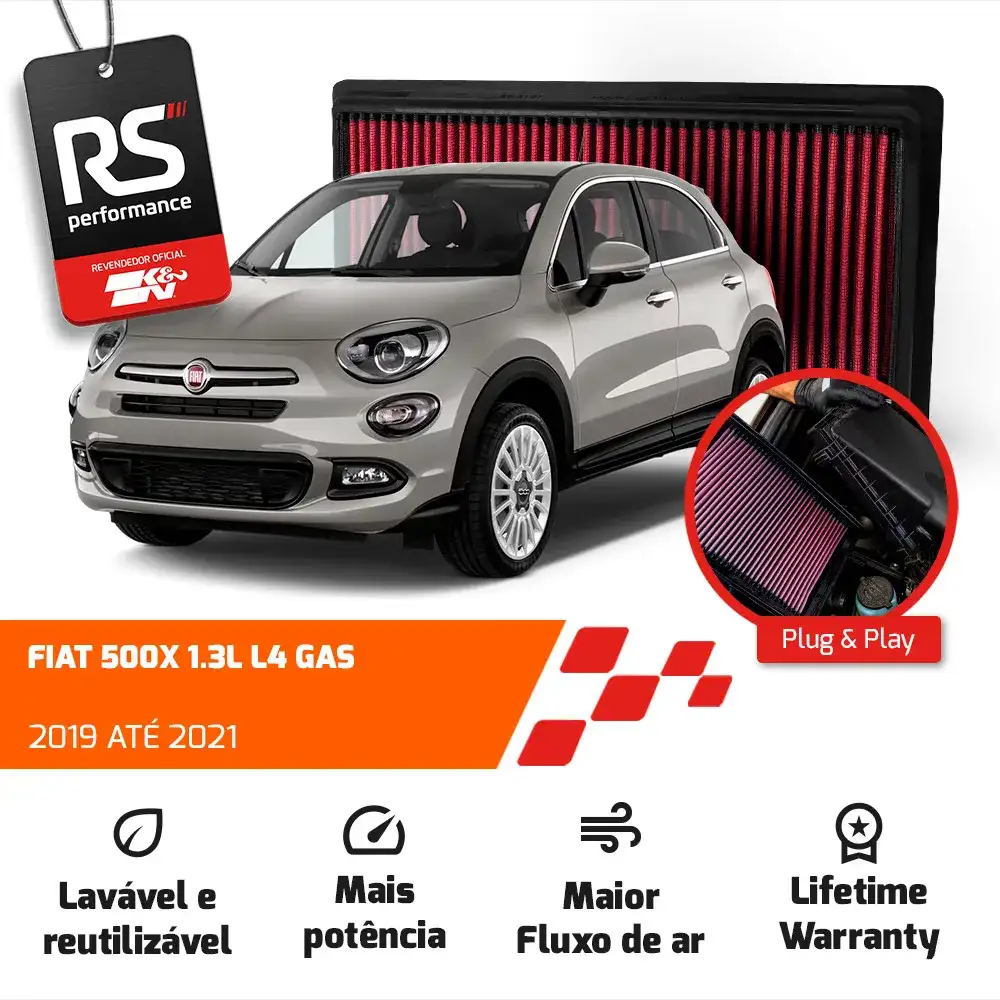 Filtro Esportivo Inbox Fiat 500x Renegade 1.3 2019 Até 2021