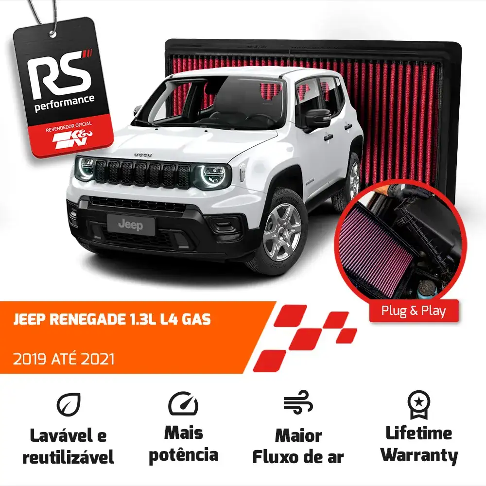 Filtro Esportivo Inbox Fiat 500x Renegade 1.3 2019 Até 2021