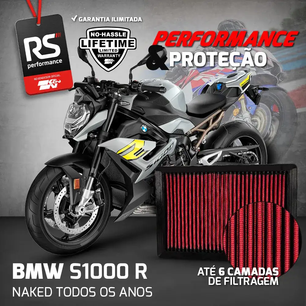 Filtro Ar Esportivo K&n Bmw S1000r Naked S1000rr Hp4 / Xr