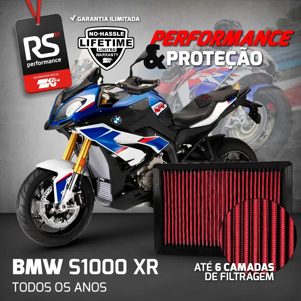 Filtro Ar Esportivo K&n Bmw S1000r Naked S1000rr Hp4 / Xr