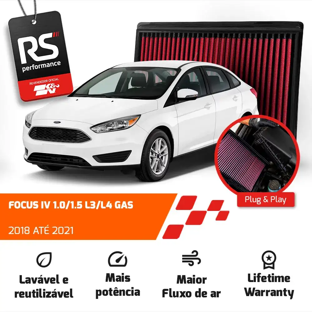 Filtro Esportivo Inbox Ford Focus Bronco 1.0-2.0 2018 A 2021