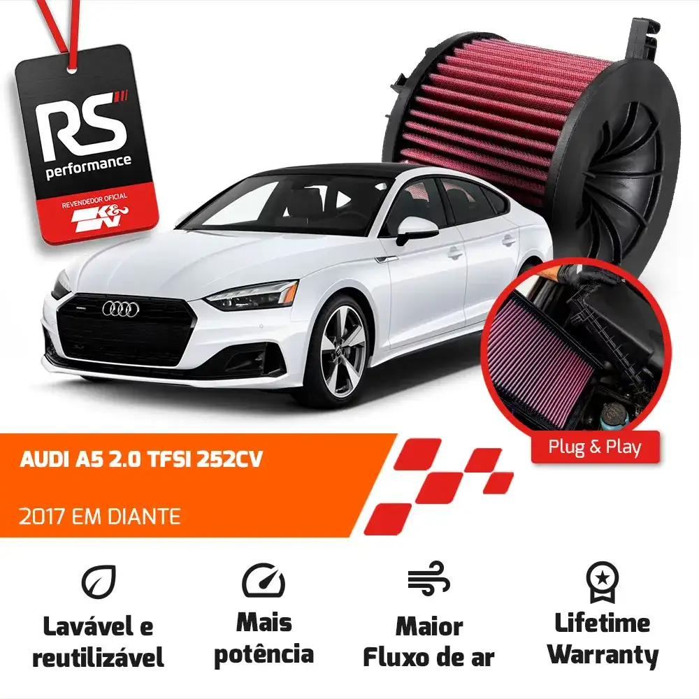 Filtro Esportivo Inbox Audi 2.9/2.0 Tsi 252cv 2017 Em Diante