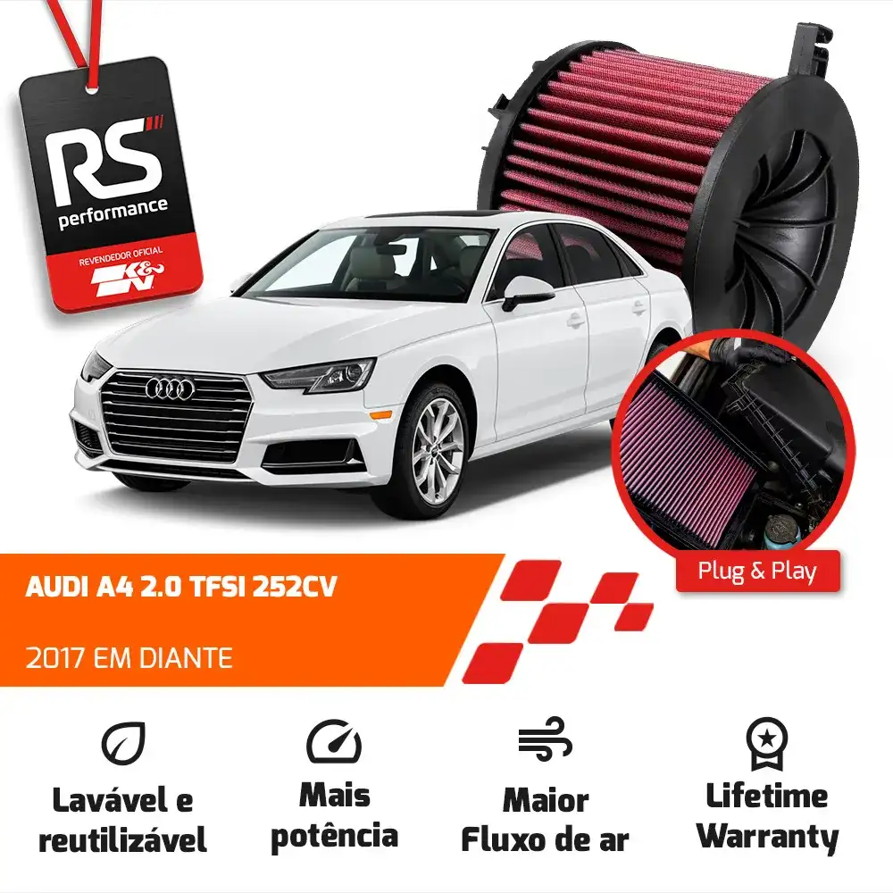 Filtro Esportivo Inbox Audi 2.9/2.0 Tsi 252cv 2017 Em Diante