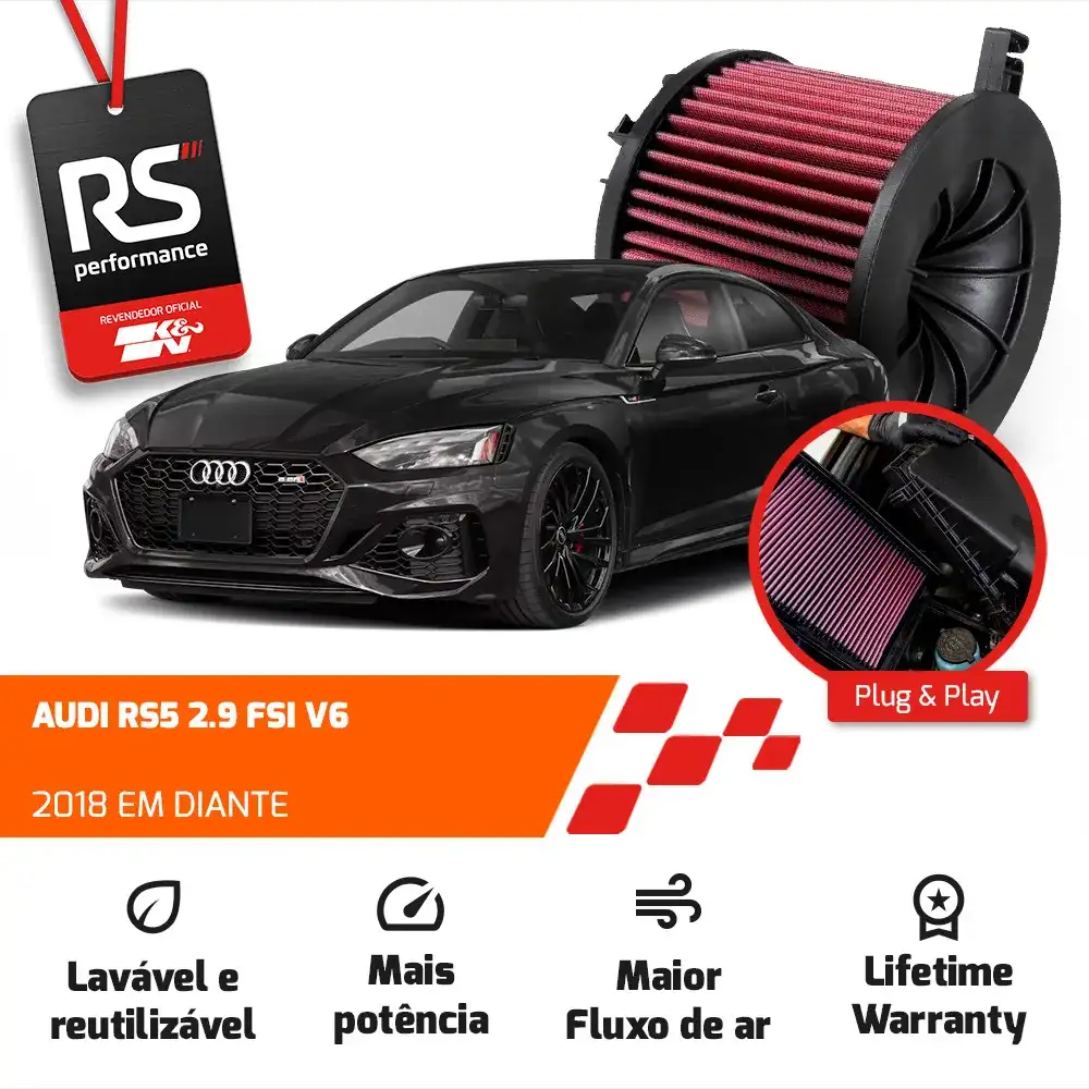 Filtro Esportivo Inbox Audi 2.9/2.0 Tsi 252cv 2017 Em Diante