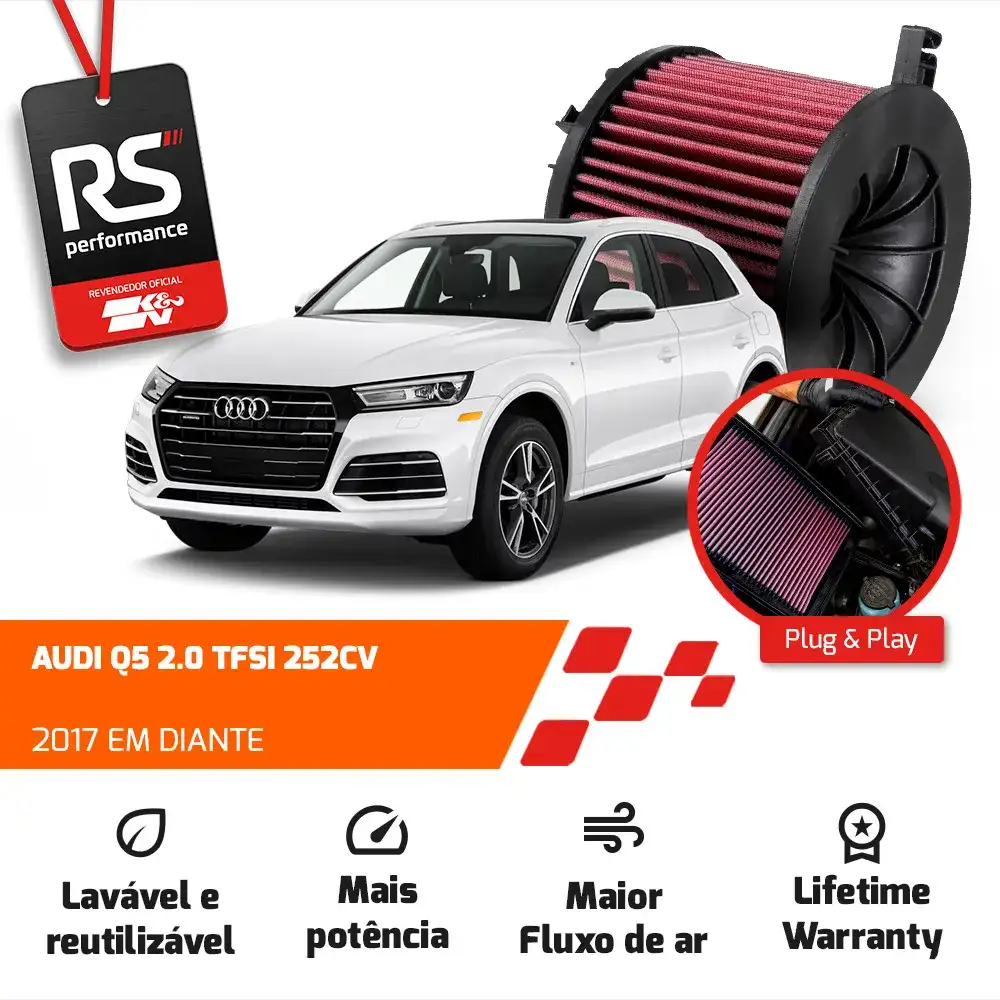 Filtro Esportivo Inbox Audi 2.9/2.0 Tsi 252cv 2017 Em Diante