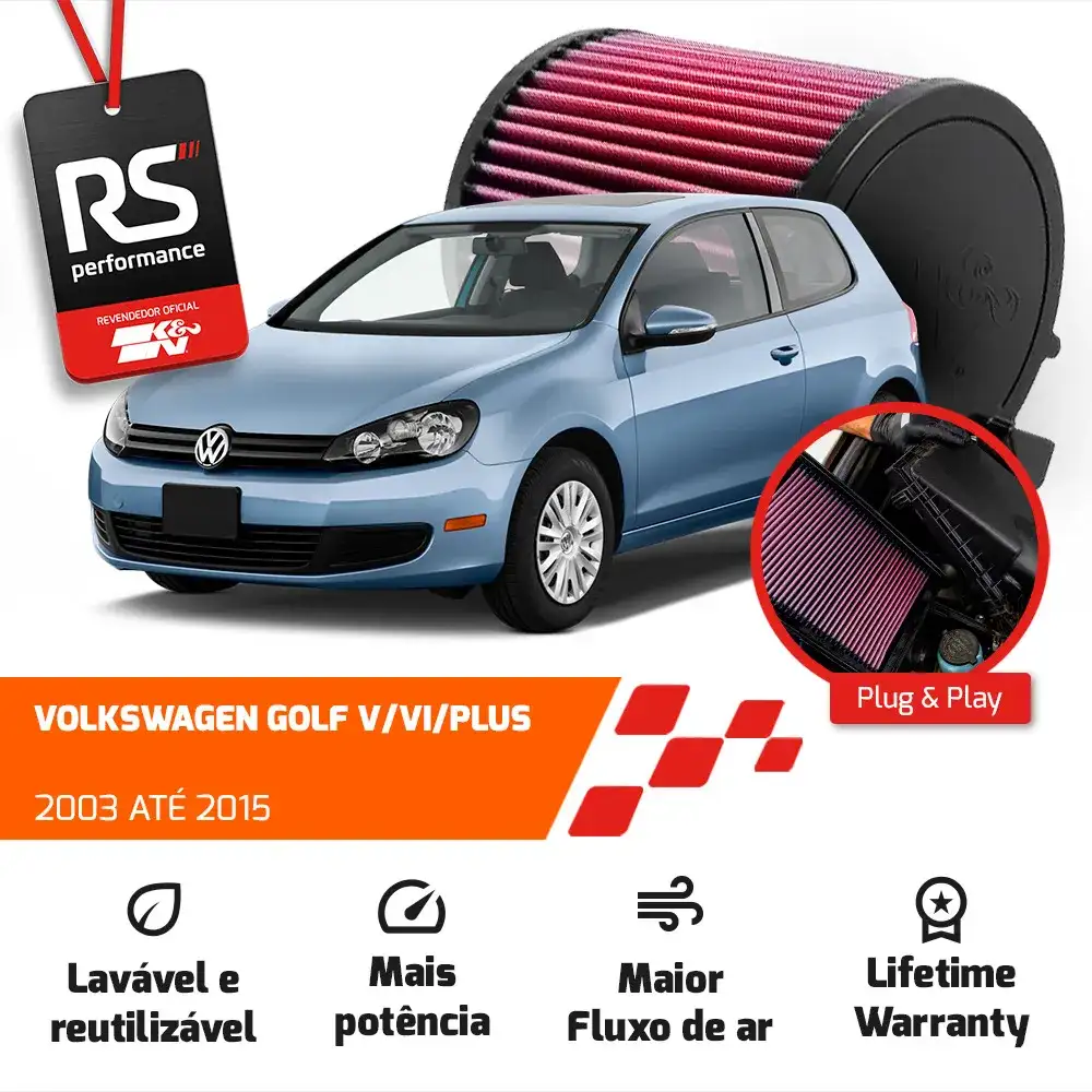 Filtro Esportivo Inbox Vw/audi Golf Jetta A3 2003 Até 2016
