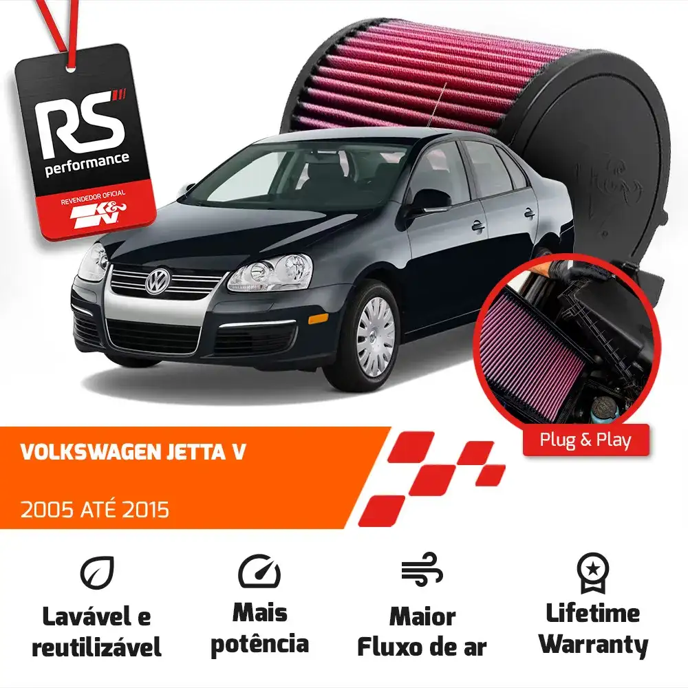 Filtro Esportivo Inbox Vw/audi Golf Jetta A3 2003 Até 2016