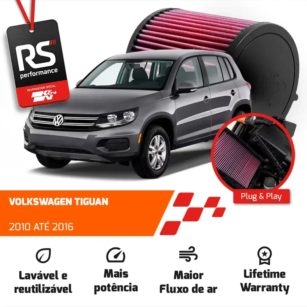 Filtro Esportivo Inbox Vw/audi Golf Jetta A3 2003 Até 2016