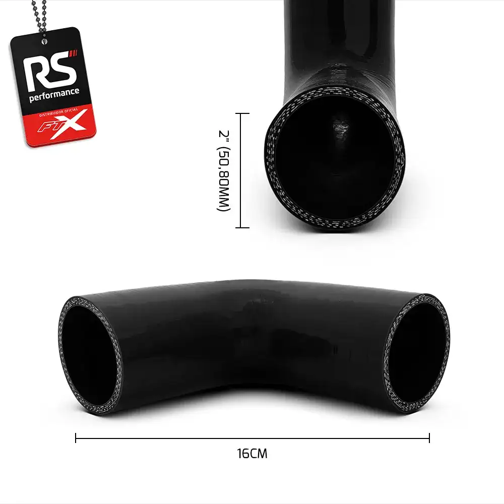 Mangote De Silicone De 90° De 2 Polegadas 50,8mm - 2 Cores