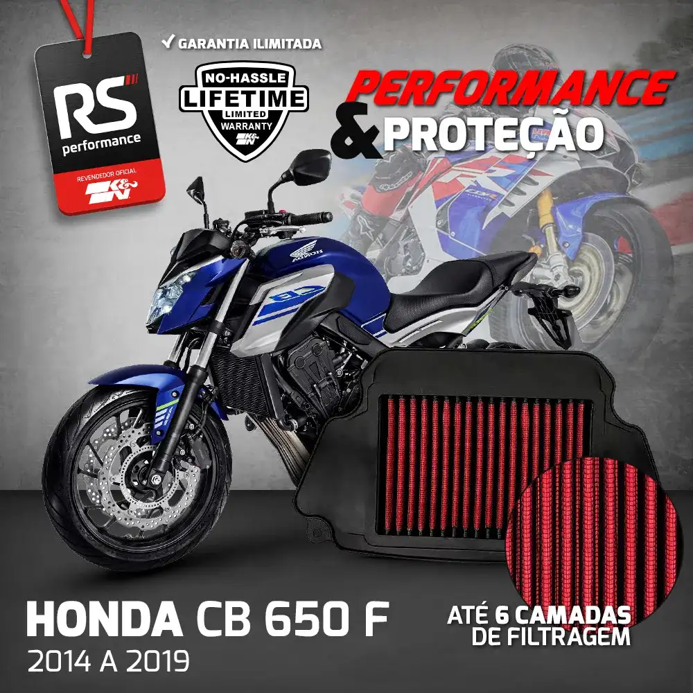 Filtro De Ar Esportivo K&n Inbox Moto Honda Cb / Cbr 650 F