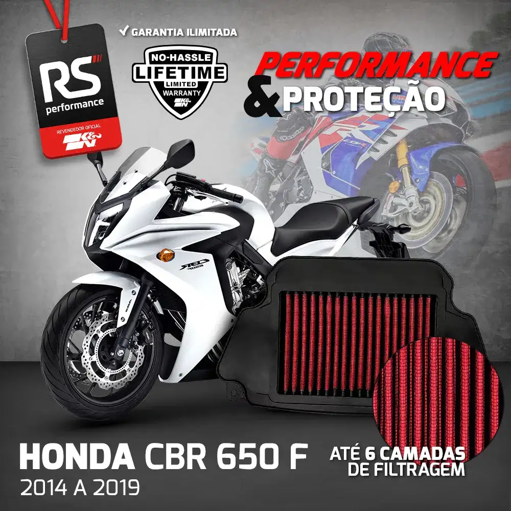 Filtro De Ar Esportivo K&n Inbox Moto Honda Cb / Cbr 650 F