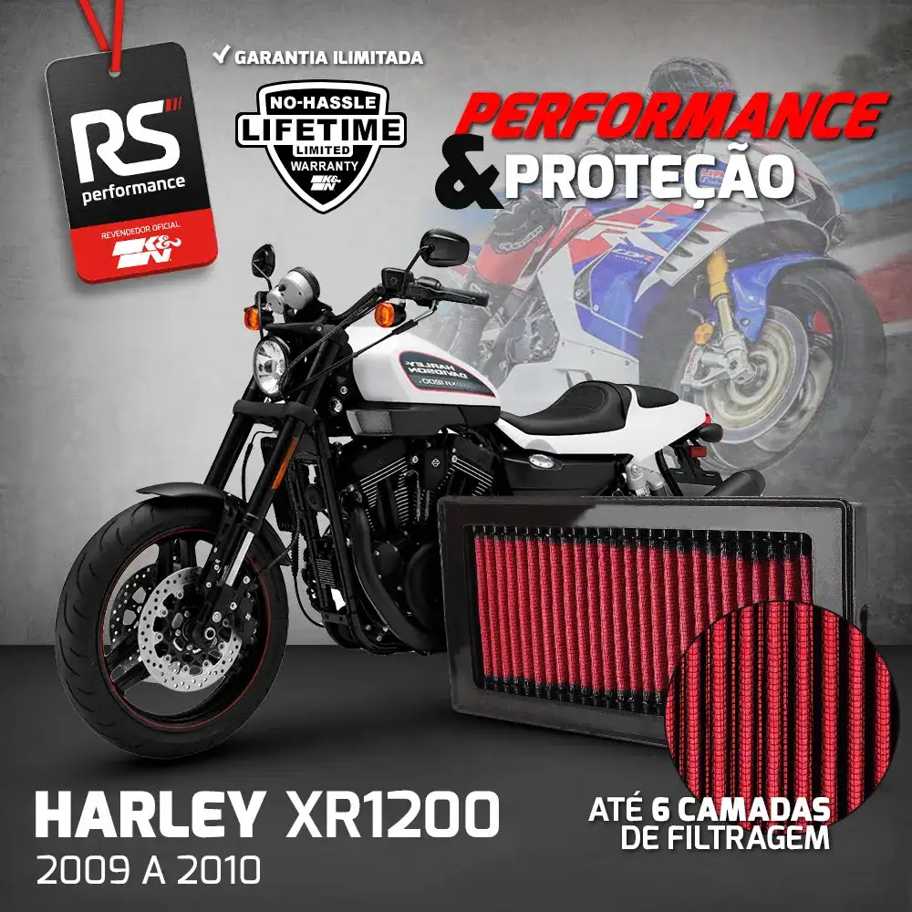 Filtro De Ar Esportivo K&n Harley Xr1200 Xr1200x Sportster