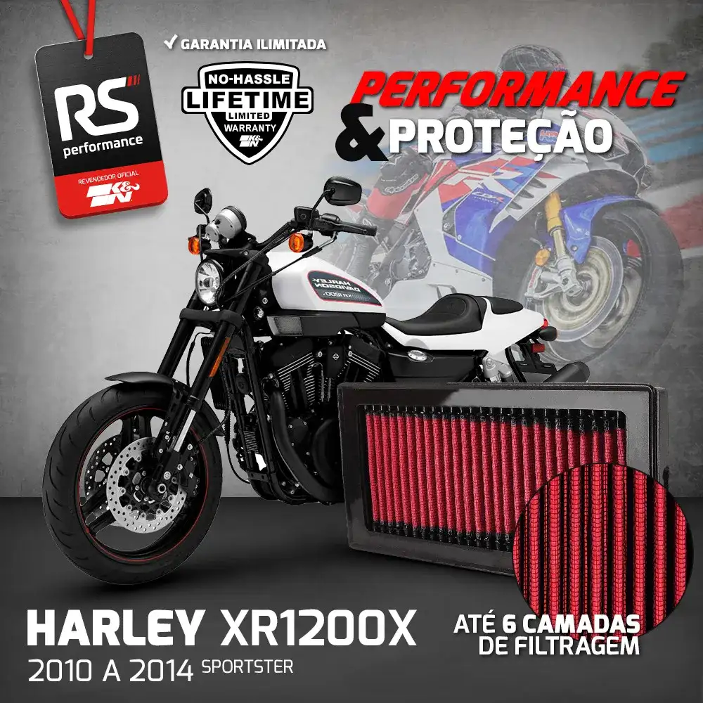 Filtro De Ar Esportivo K&n Harley Xr1200 Xr1200x Sportster