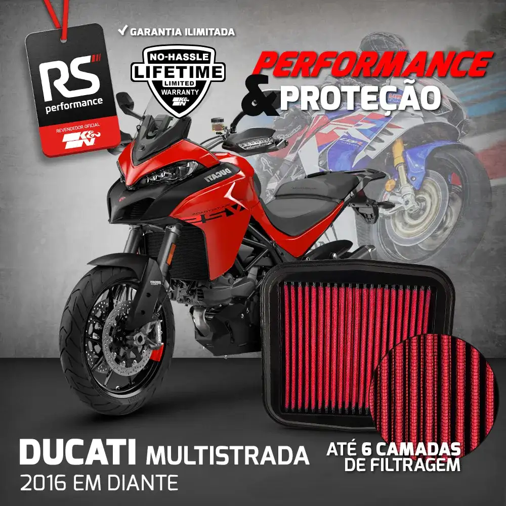Filtro Esportivo Ducati Multistrada Panigale 2013 Em Diante