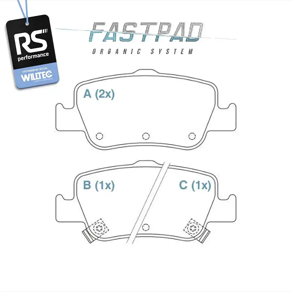 Pastilhas De Freio Fastpad Willtec Toyota Novo Corolla Gli