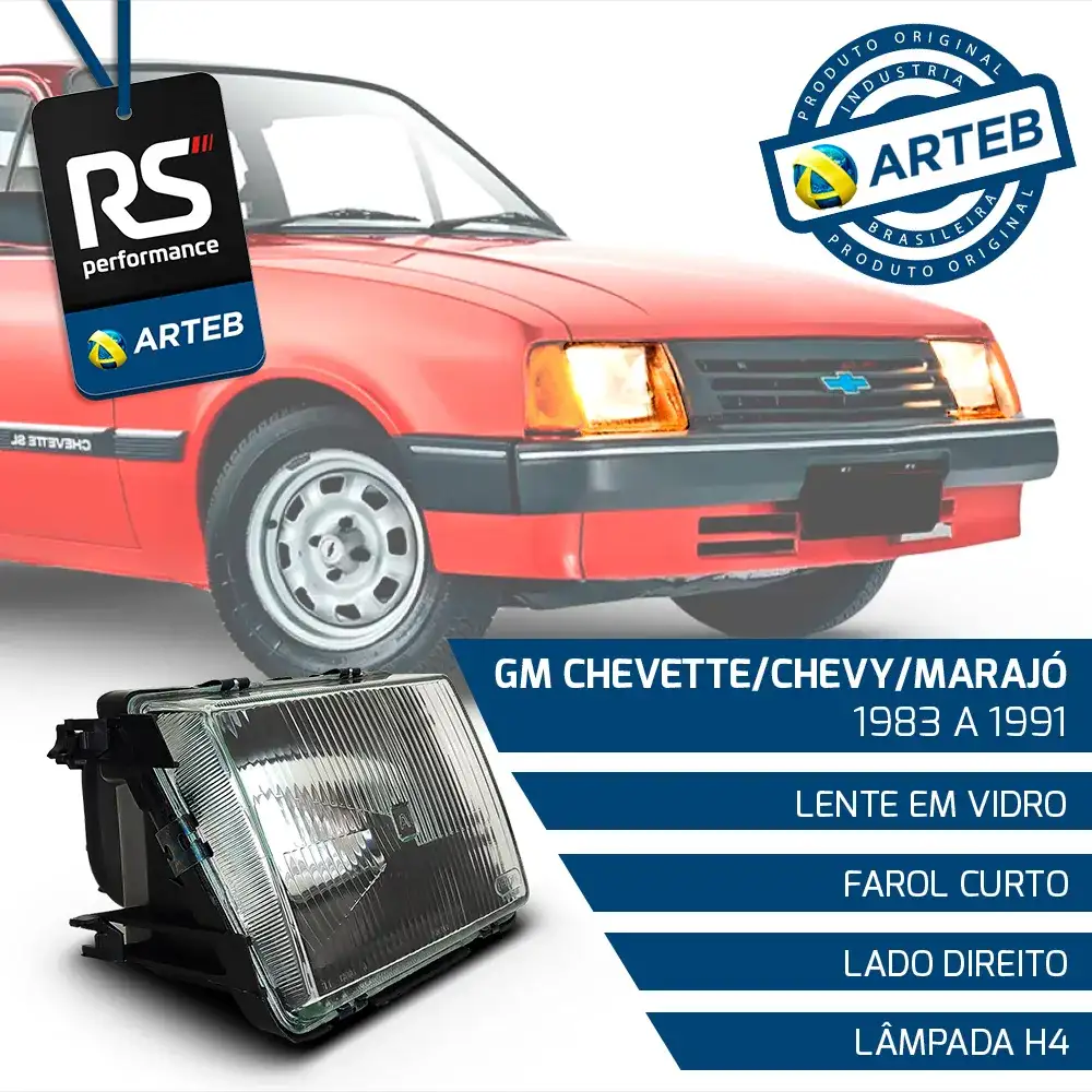 Farol Chevy Chevette Marajo 83/93 - Esquerdo Ou Direito