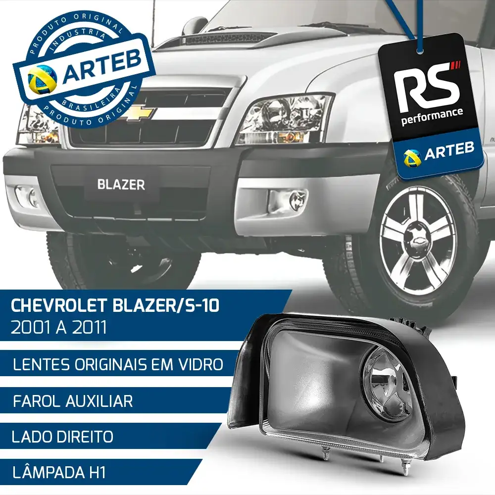 Farol Neblina Blazer S10 01/12- Lado Direito Ou Esquerdo