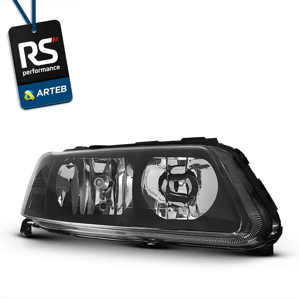 Farol Masc. Negra Gol Parati Saveiro G3 1999-05 Dir Ou Esq