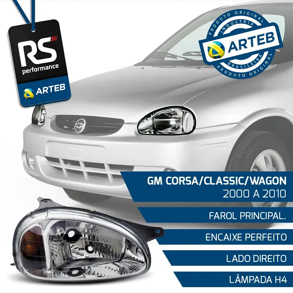 Farol Corsa Wagon Sedan Pickup 2000-2010 Esquerda Ou Direita