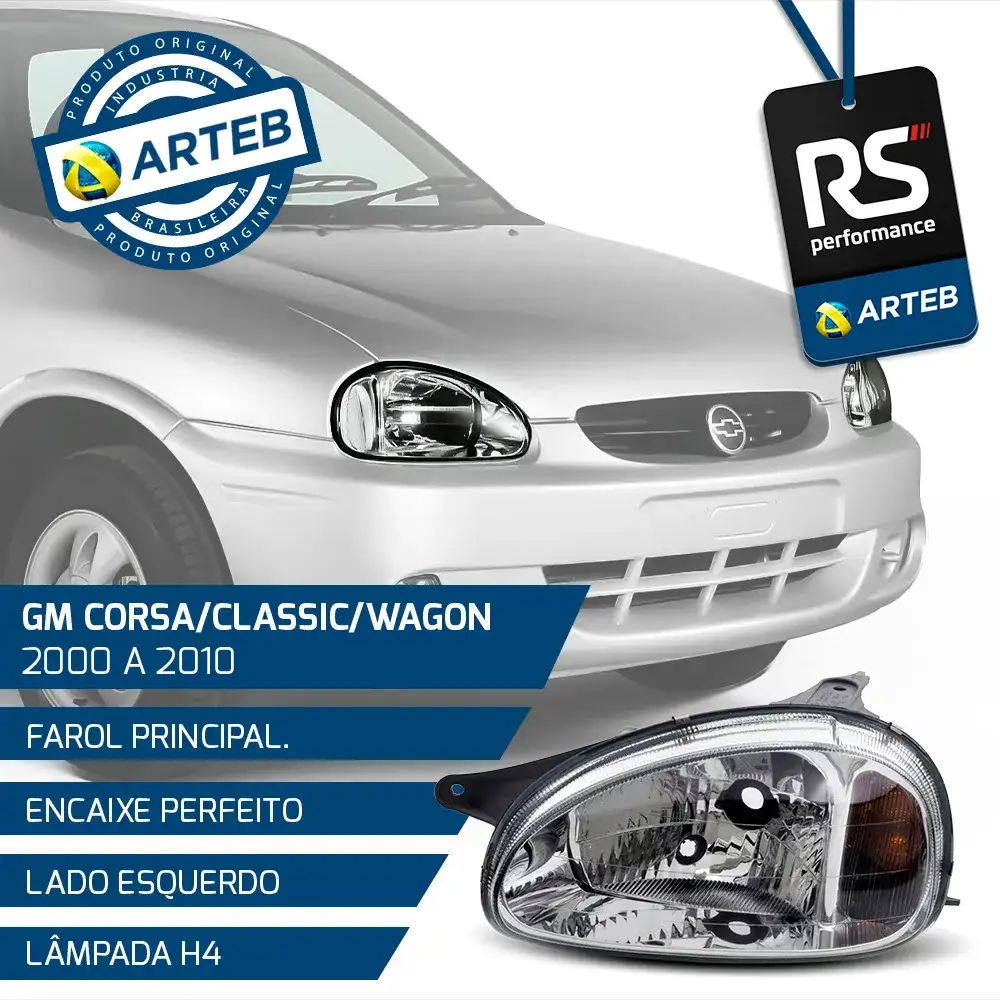 Farol Corsa Wagon Sedan Pickup 2000-2010 Esquerda Ou Direita