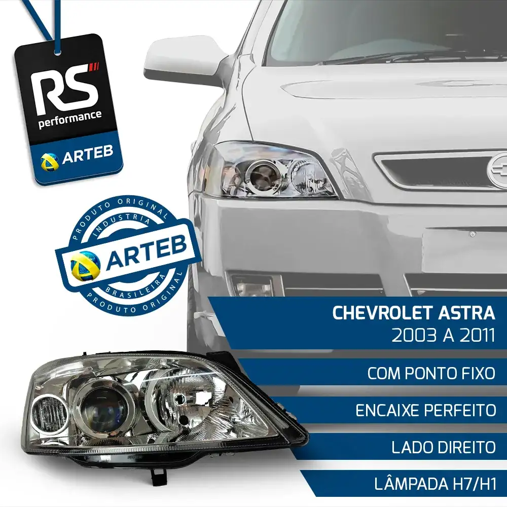 Farol Principal H7/h1 Astra 2003 - 2011 Esquerdo Ou Direito