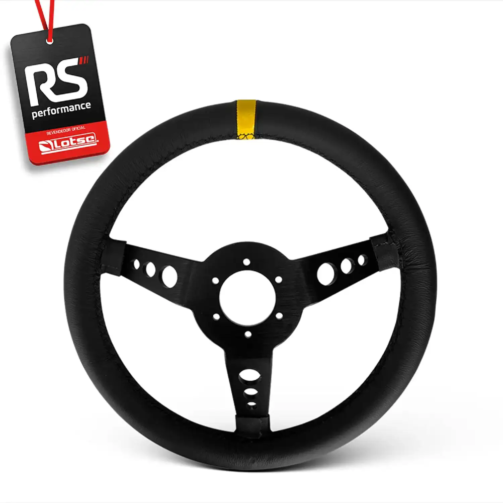 Volante Esportivo Maxx Competition C/ Tarja Amarela 2 Opções