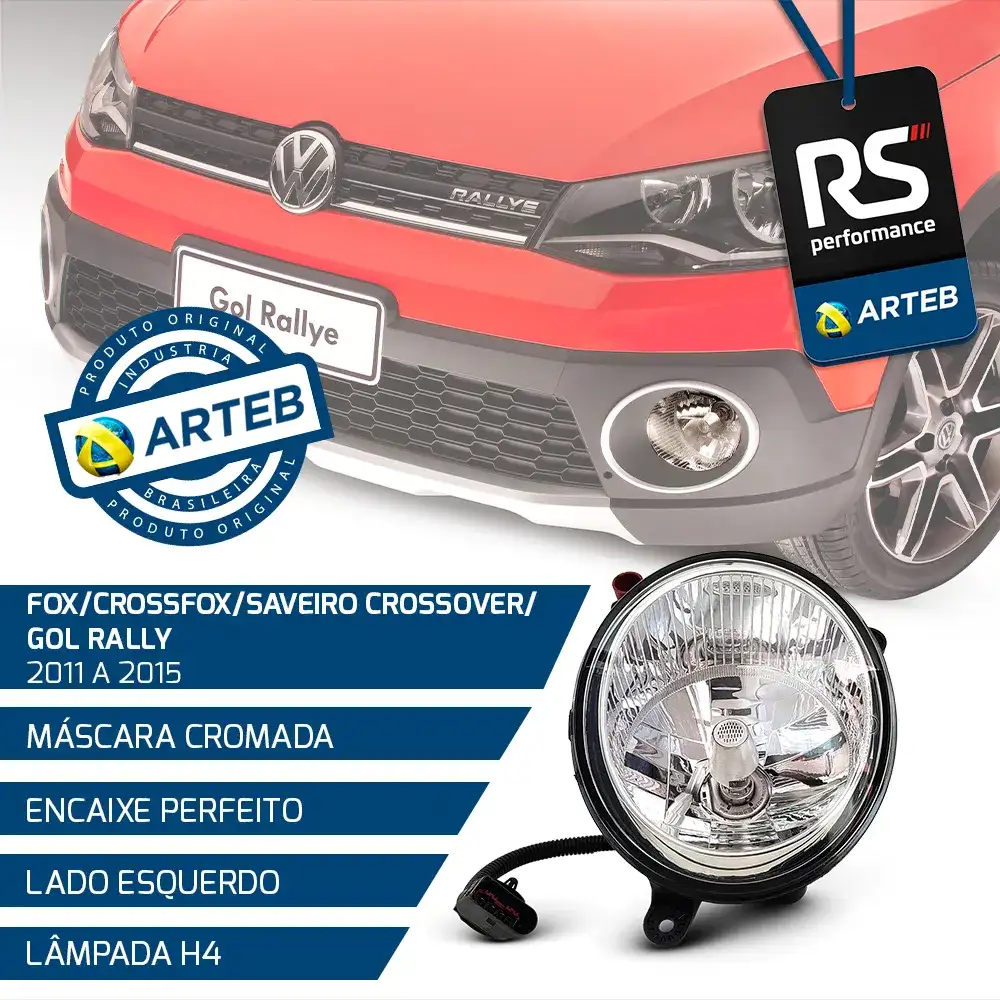Farol Auxiliar Cross Fox Gol Saveiro G6 Esquerdo Ou Direito