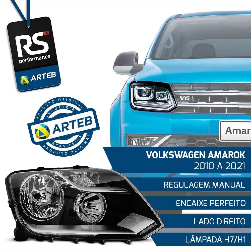 Farol H7/h1 Amarok 2010 A 2021 Lado Esquerdo Ou Direito