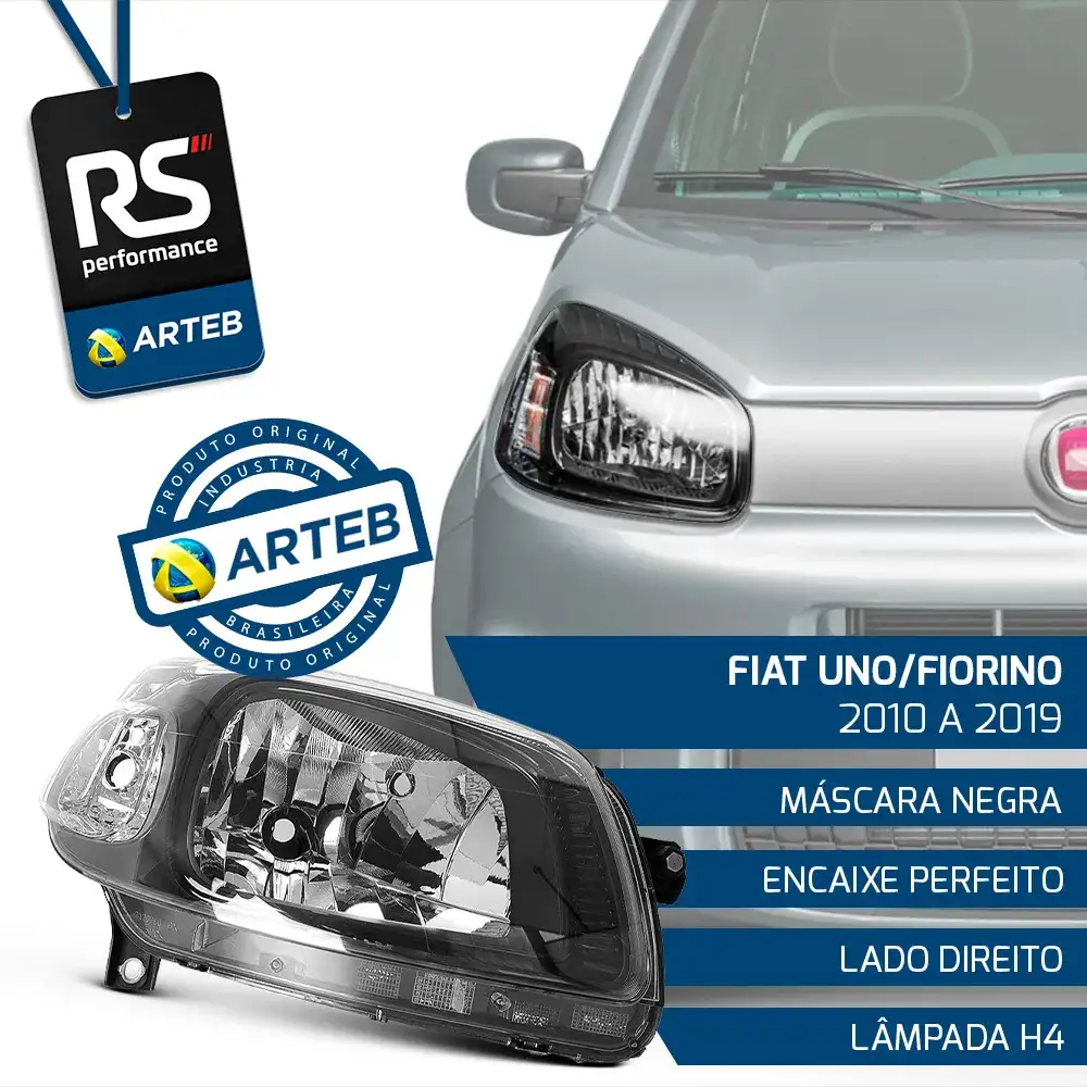 Farol H4 Fiorino Uno Way/ Vivace 2010-19 Esquerdo Ou Direito