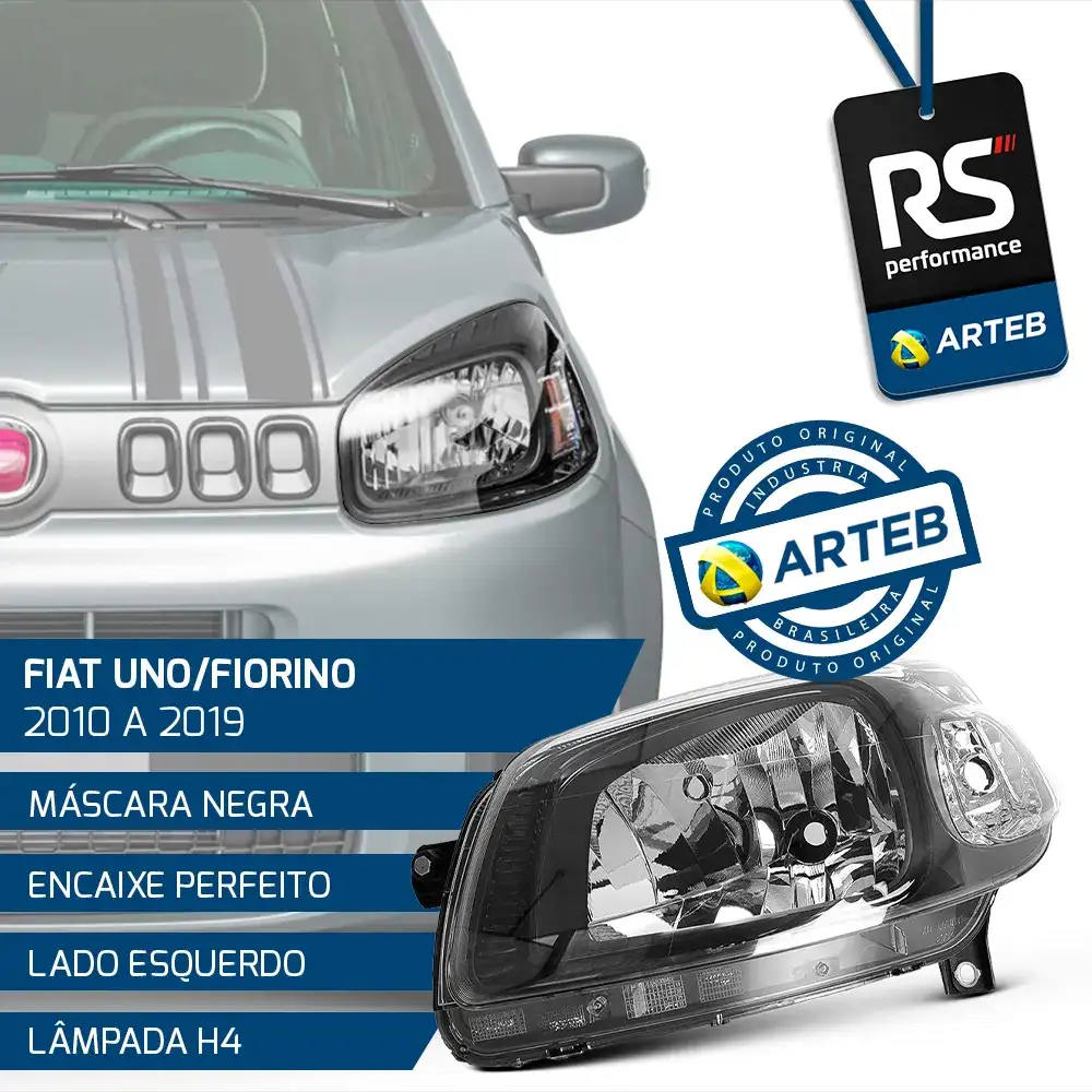 Farol H4 Fiorino Uno Way/ Vivace 2010-19 Esquerdo Ou Direito