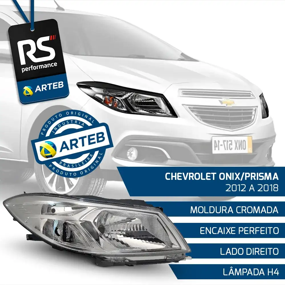 Farol H4 Onyx Joy Prisma 2012 - 2018 Esquerdo Ou Direito