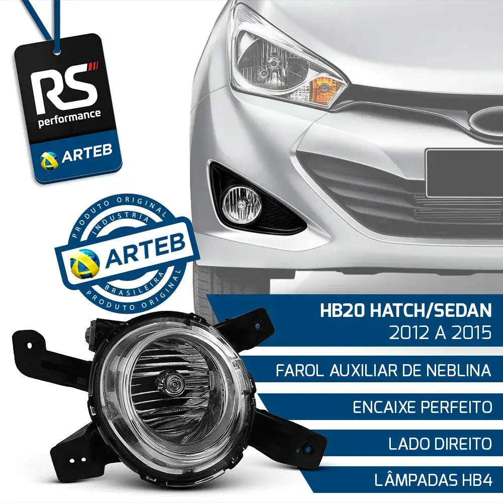 Farol Auxiliar Hb20 Sedan/hatch 2012-15 Esquerdo Ou Direito