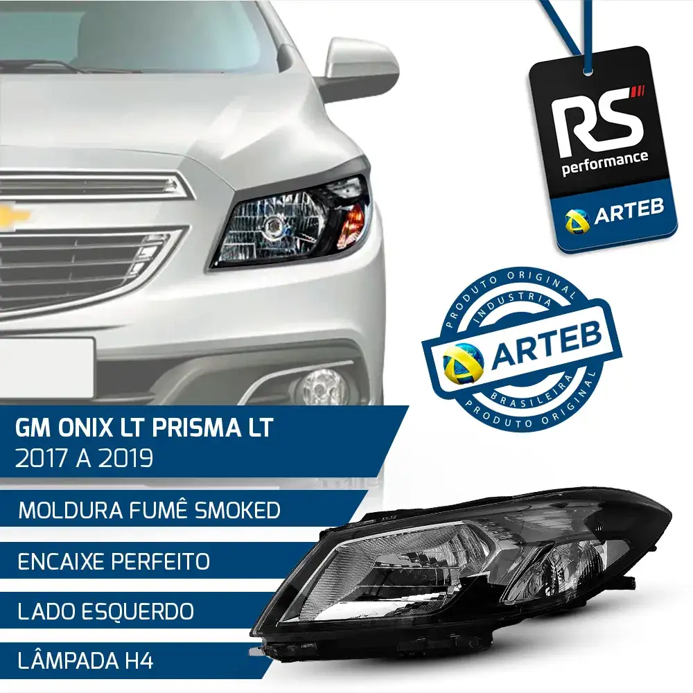 Farol H4 Onix Prisma 2012-2019 Lado Esquerdo Ou Direito