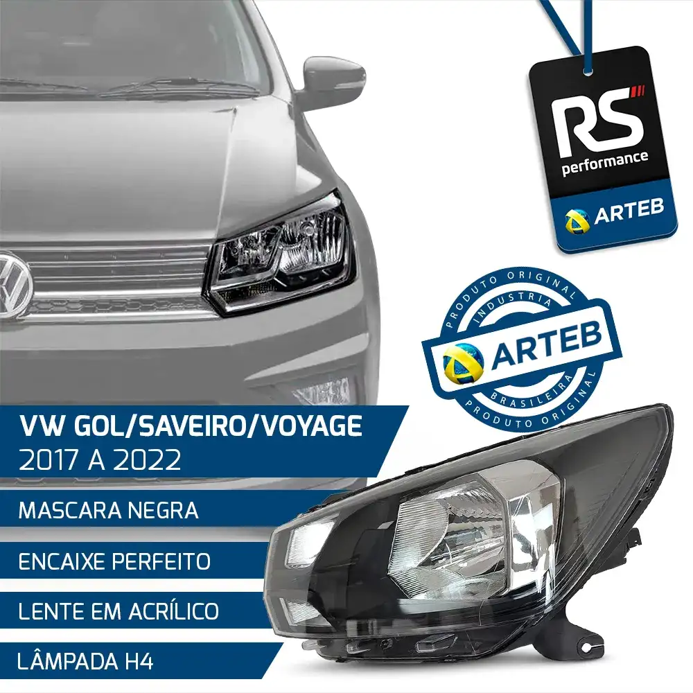 Farol Gol Saveiro Voyage G7 2017-2022 Esquerdo Ou Direito