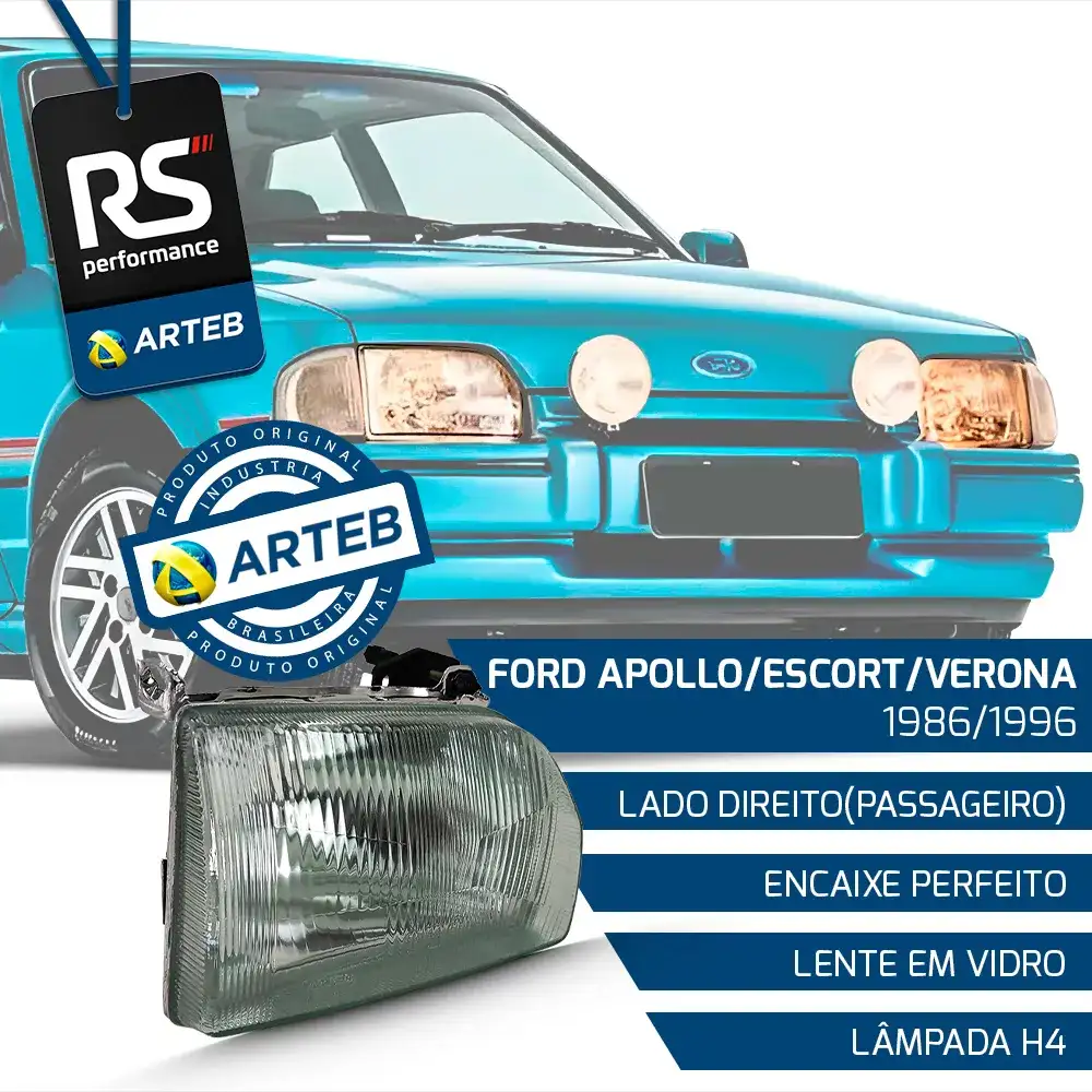 Farol Escort Hobby Verona Apollo 1986-96 Esquerda Ou Direita
