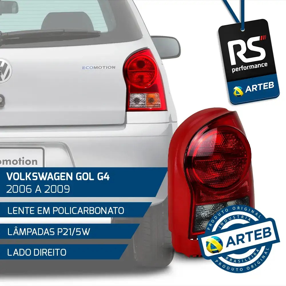 Lanterna Traseira Fumê Gol G4 2006-2009 Esquerdo Ou Direito