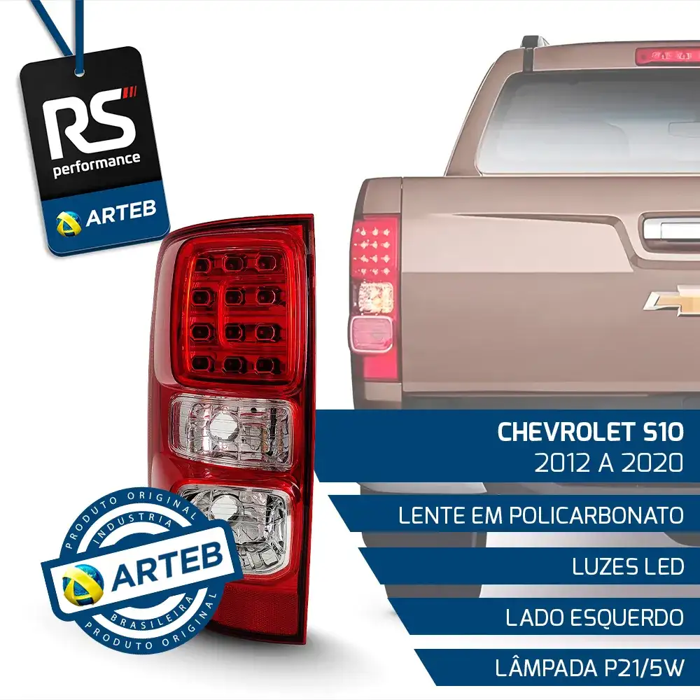 Lanterna Traseira C/leds S-10 2012-2020 Esquerdo Ou Direito