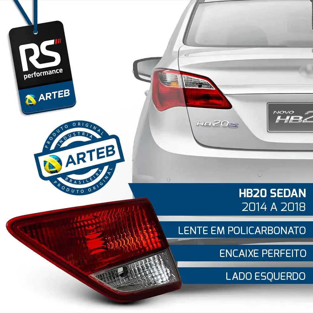 Lanterna Central Hb20 Sedan 2014-2018 Esquerdo Ou Direito