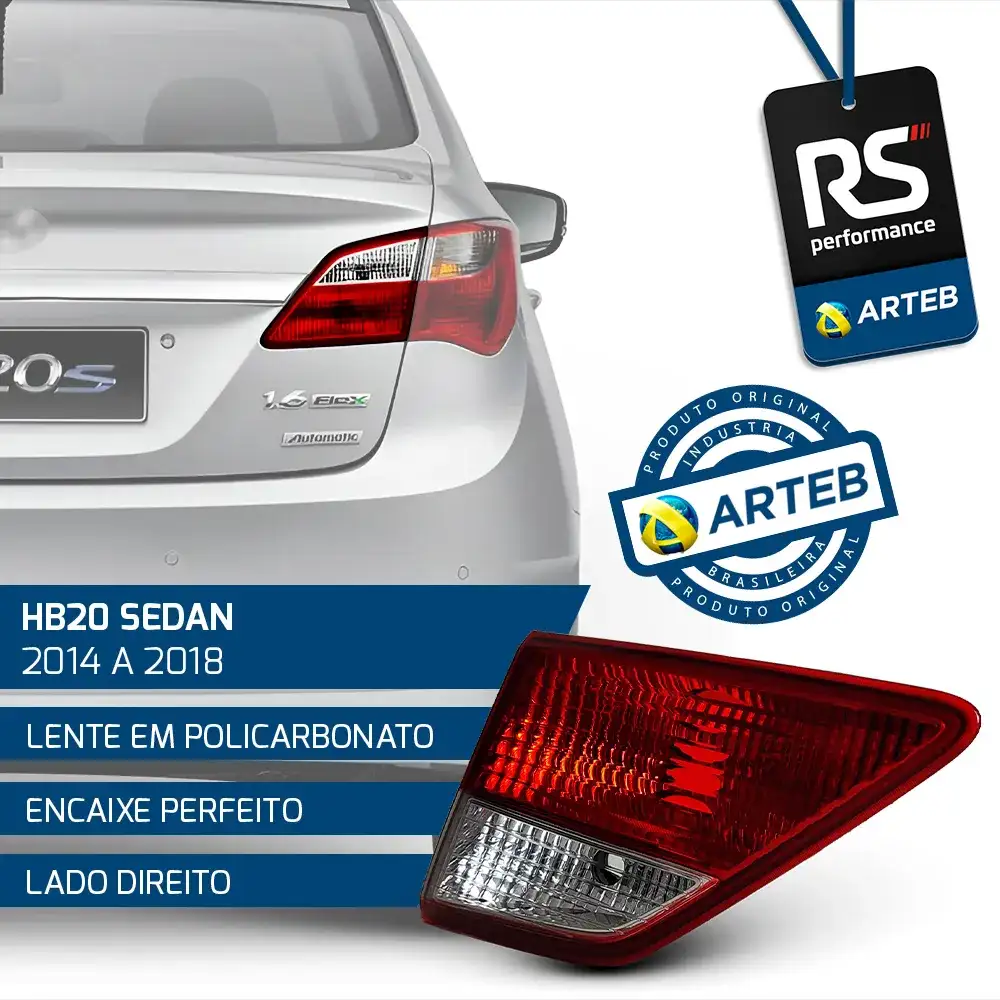 Lanterna Central Hb20 Sedan 2014-2018 Esquerdo Ou Direito