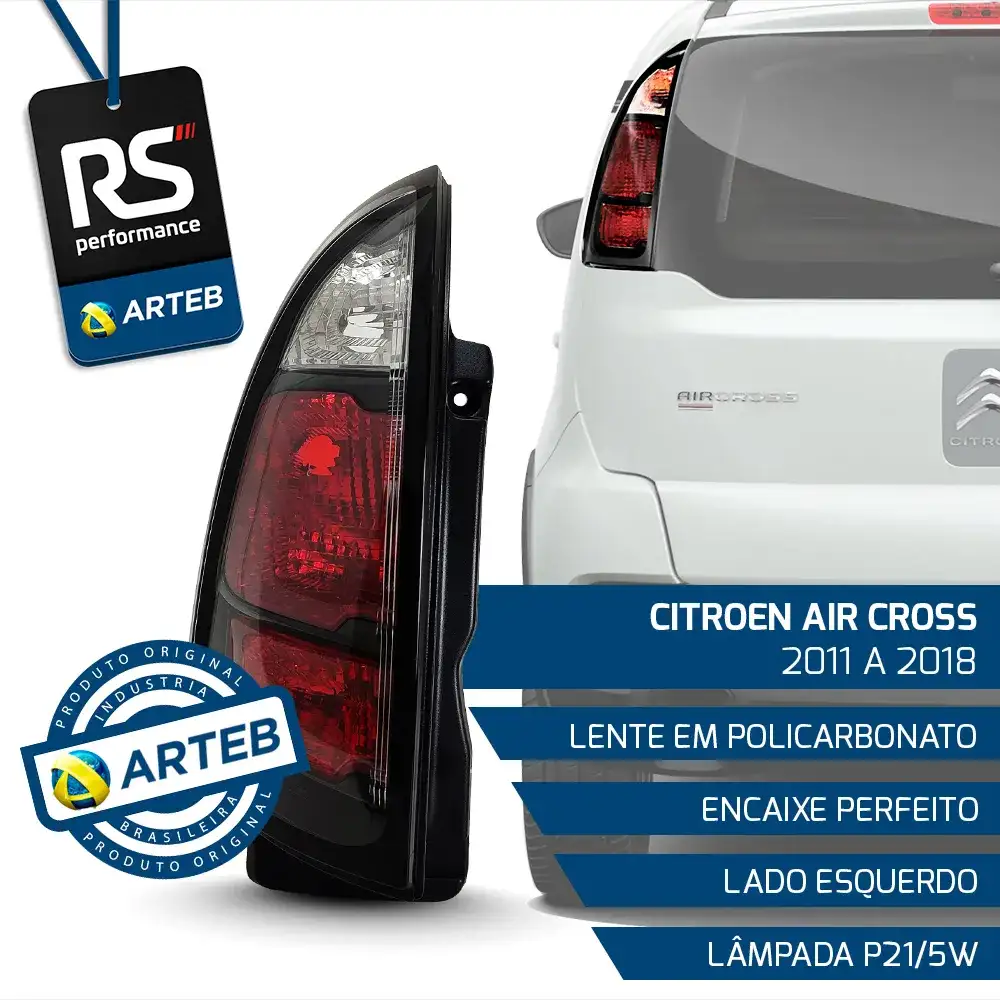 Lanterna Traseira Cristal Aircross 11-18 Esquerdo Ou Direito