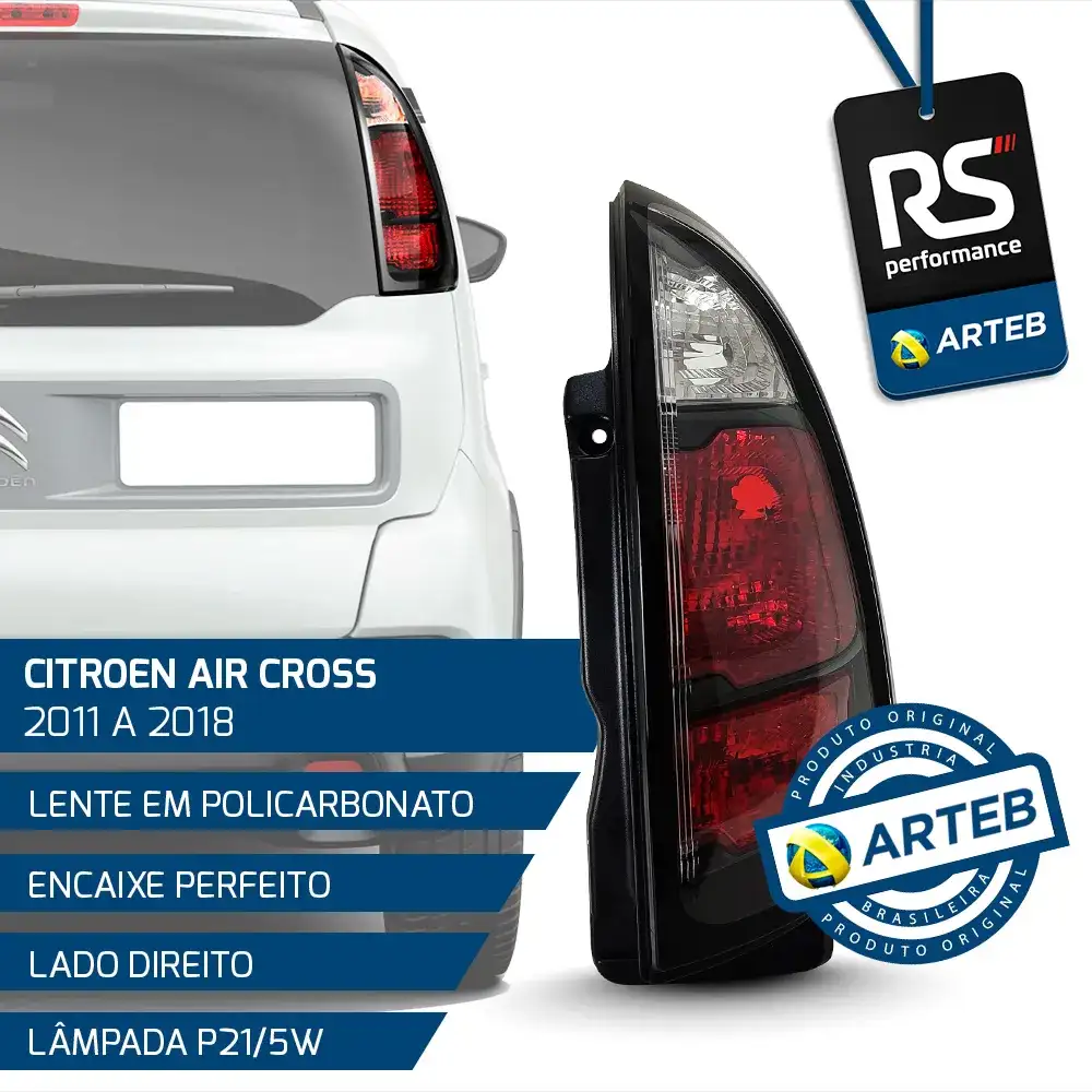 Lanterna Traseira Cristal Aircross 11-18 Esquerdo Ou Direito