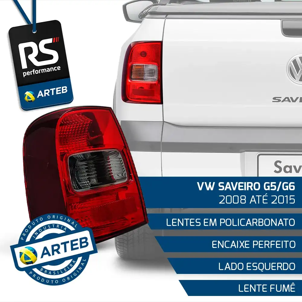 Lanterna Fumê Saveiro G5/ G6 2008-2016 Esquerdo Ou Direito