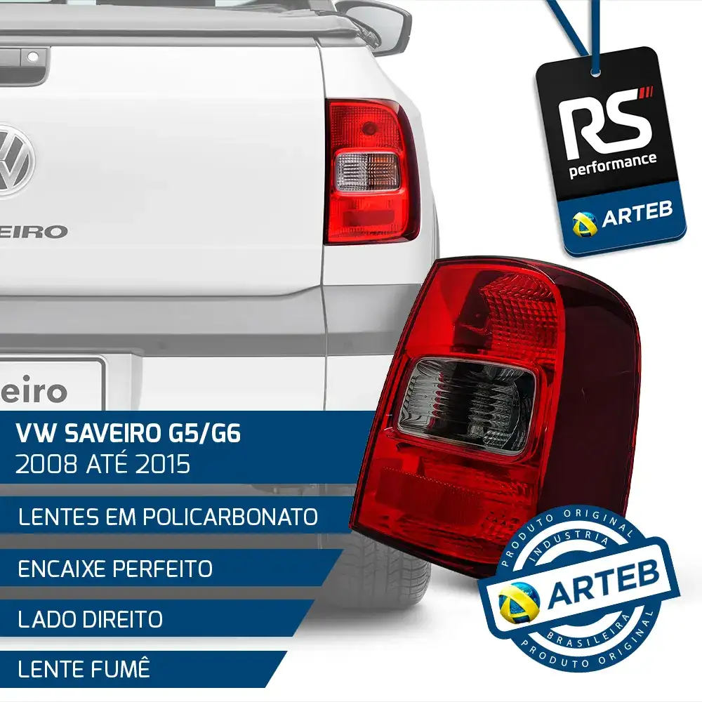 Lanterna Fumê Saveiro G5/ G6 2008-2016 Esquerdo Ou Direito
