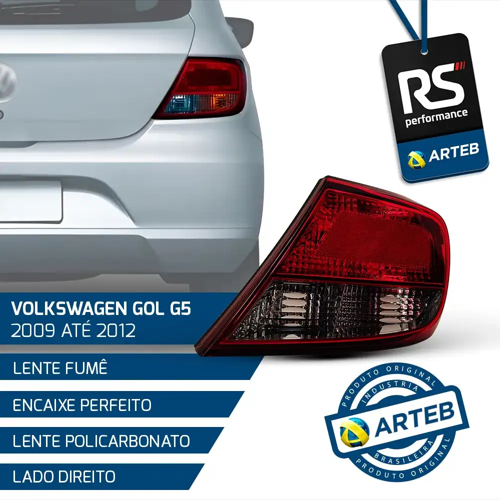 Lanterna Traseira Fumê Gol G5 2009-2012 Esquerdo Ou Direito