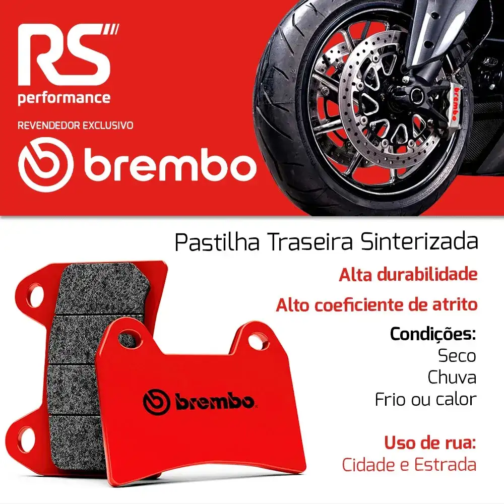 Pastilha Freio Sinterizada Traseira Suzuki Inazuma 250