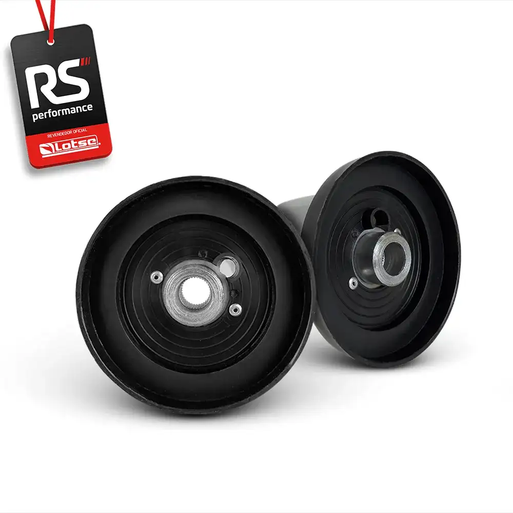 Volante Clássico Em Couro Preto Class Inox + Cubo Alumínio