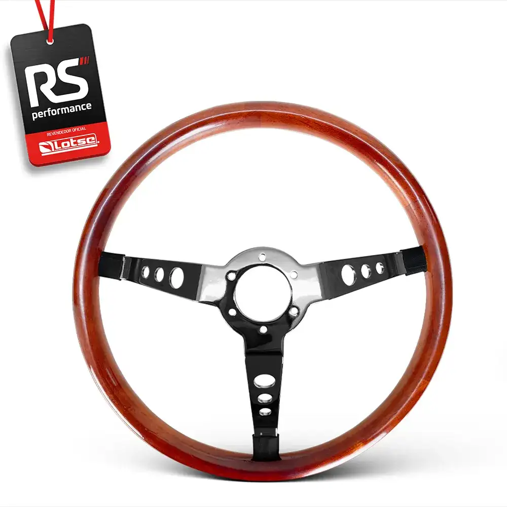 Volante De Madeira Big Block Wood Clássico + Cubo Alumínio