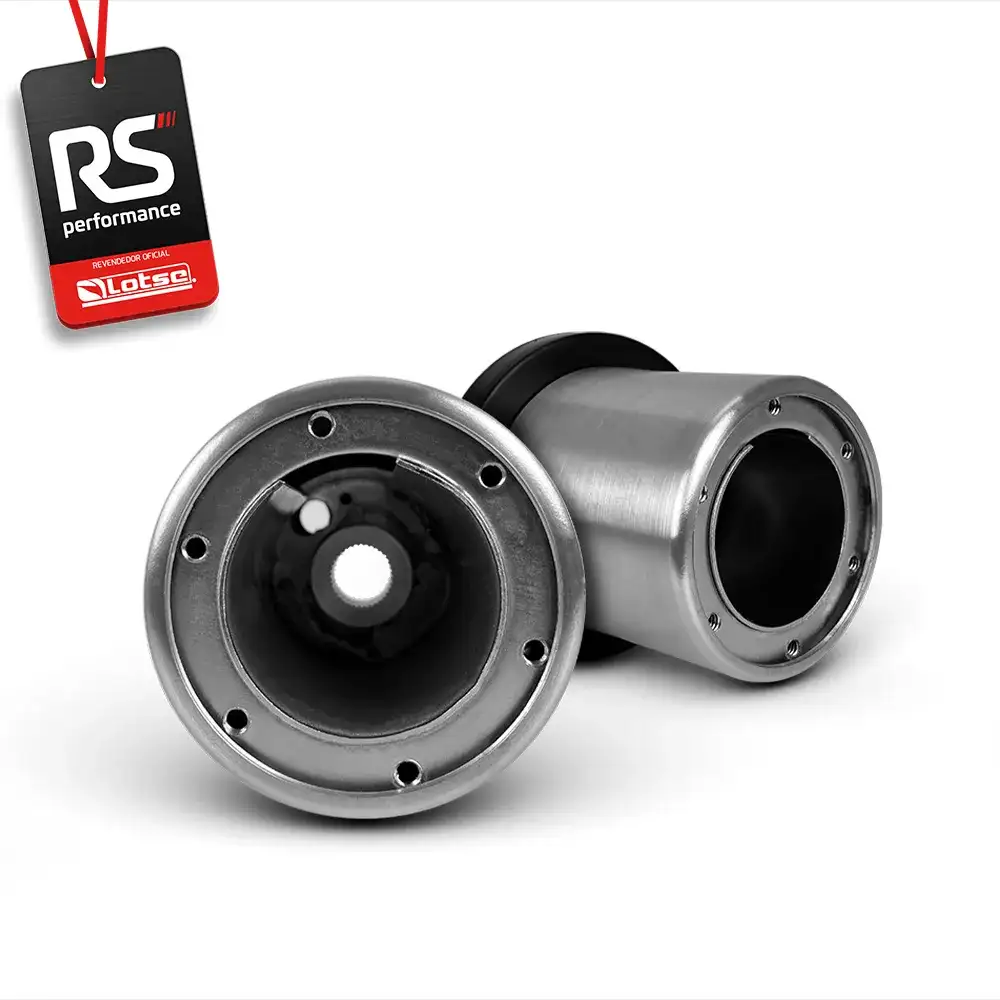 Kit Volante Esportivo Gt330 Em Couro + Cubo Em Alumínio